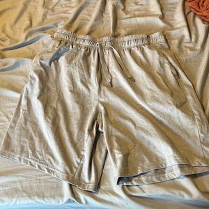 mens grey lounge shorts